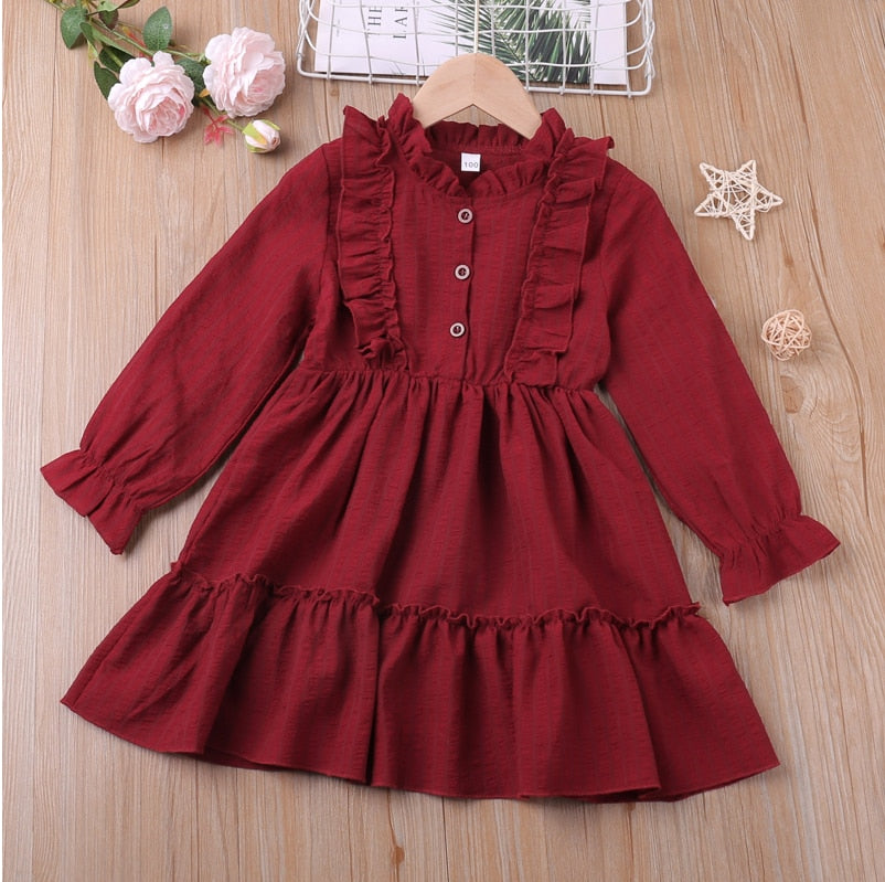 Long Sleeve Lapel Lattice Pattern Dress