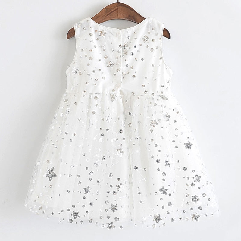 Summer Sleeveless Star Sequins New Children Dress
