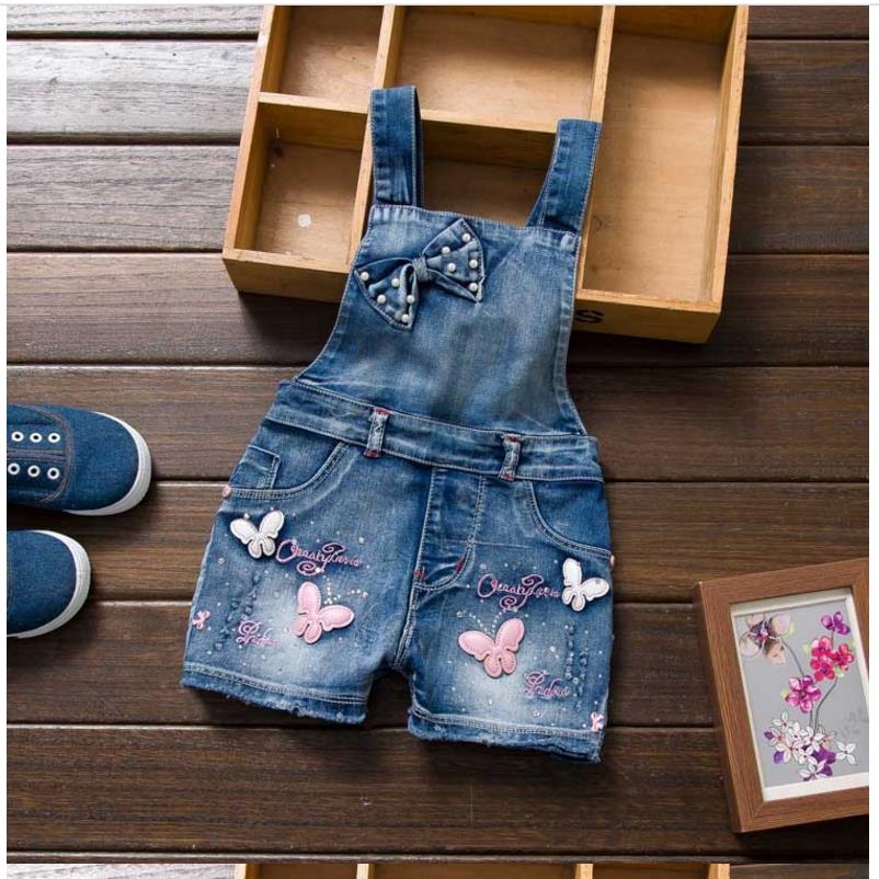 Jardineira Infantil Menino Girls Jeans Overalls