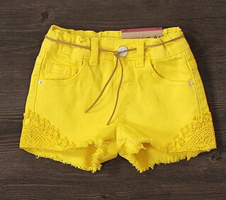 Embroidery Shorts  Pants With Belt
