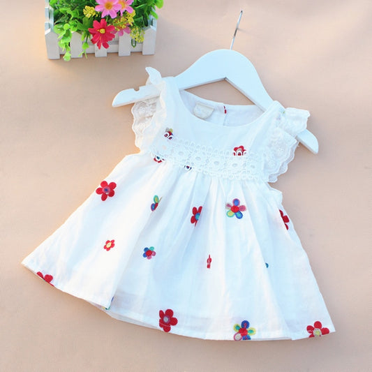 Flowers Strawberry Embroidery Baby Princess  Clothing 0-3T