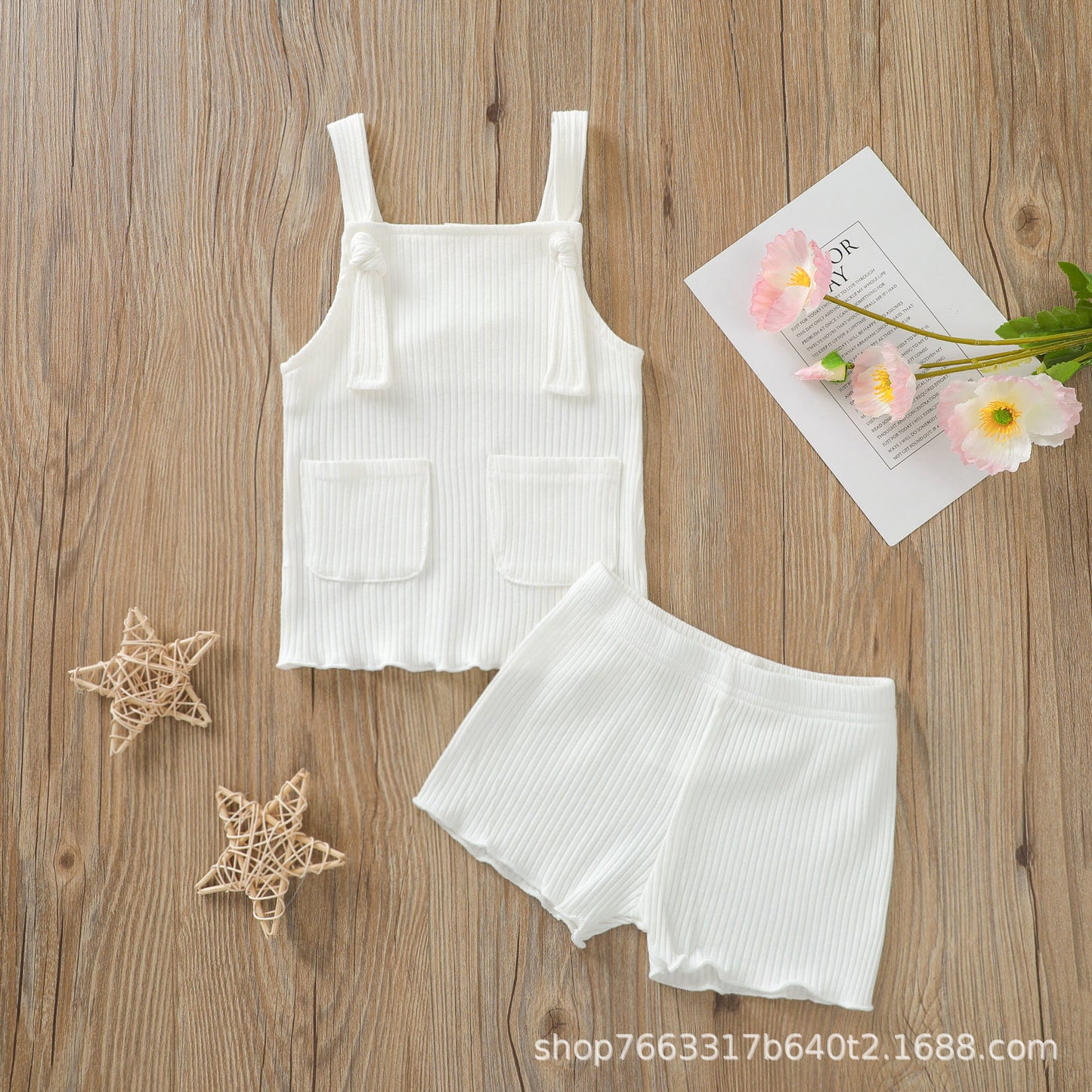 Baby girl suit baby girl summer dress suspender top shorts two-piece set