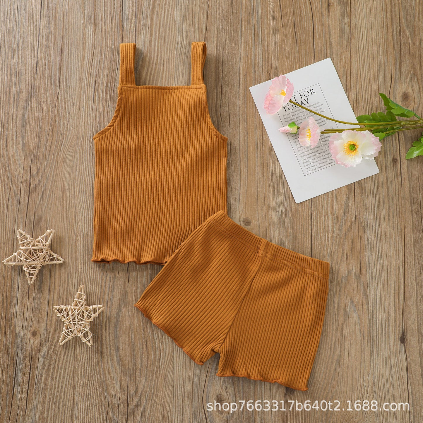 Baby girl suit baby girl summer dress suspender top shorts two-piece set